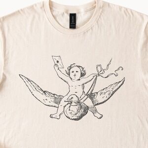 Minimalist Blank Graphic Tee Natural Unisex Casual Wear